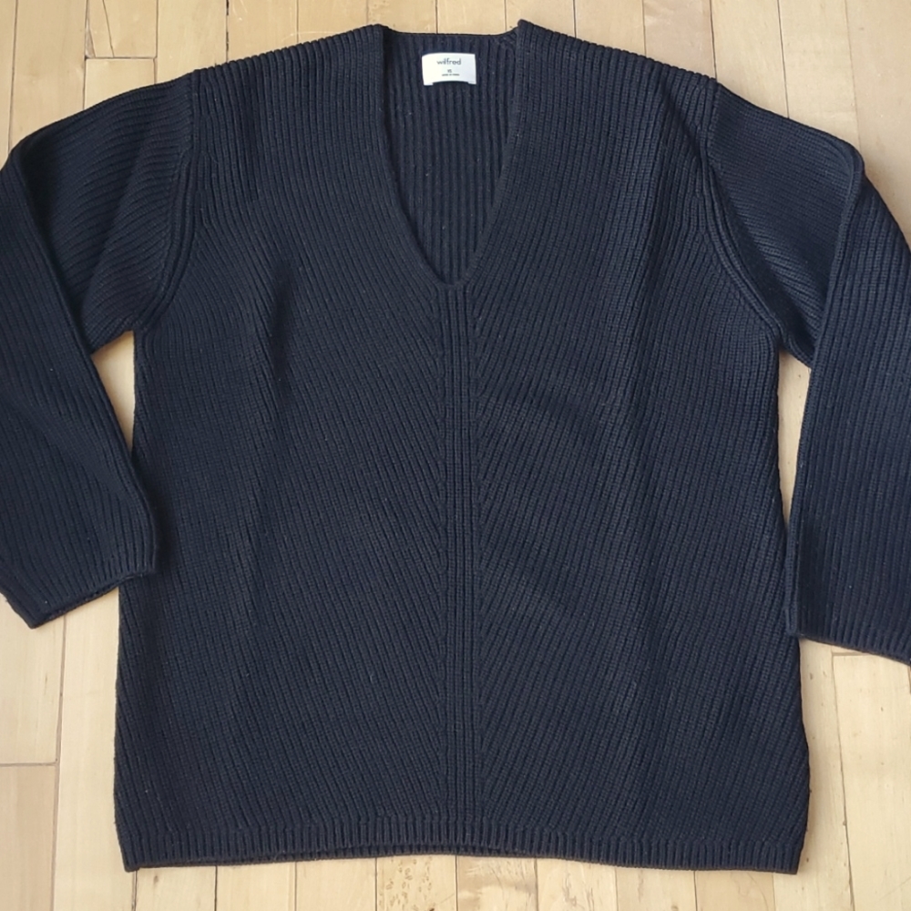 Aritzia Wilfred Merino Wool V-Neck Sweater Sz XS